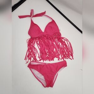 Pink Fringe‎ Bikini Set